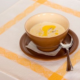 Суп на сливках с белыми грибами
